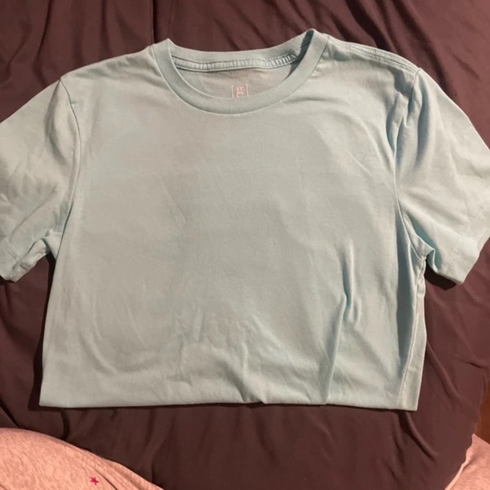 George Soft Sky Blue Crewneck Short Sleeve Tee